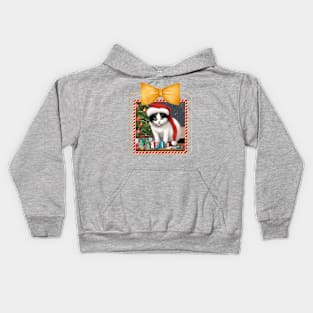 A Purrfectly Festive Cat Kids Hoodie